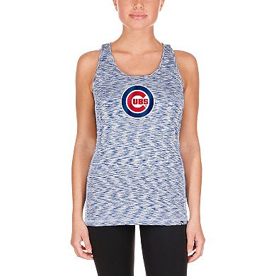 Women's New Era Royal Chicago Cubs Space Dye Keyhole Back Tank Top