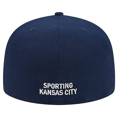 Men's New Era White/Navy Sporting Kansas City 2024 Kick Off Collection 59FIFTY Fitted Hat