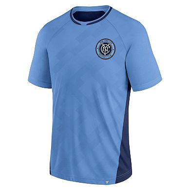 Men's Fanatics Branded Sky Blue New York City FC Attacker Raglan T-Shirt