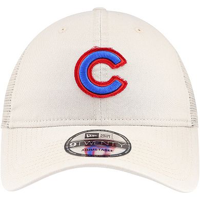 Men's New Era Stone Chicago Cubs Game Day 9TWENTY Adjustable Trucker Hat