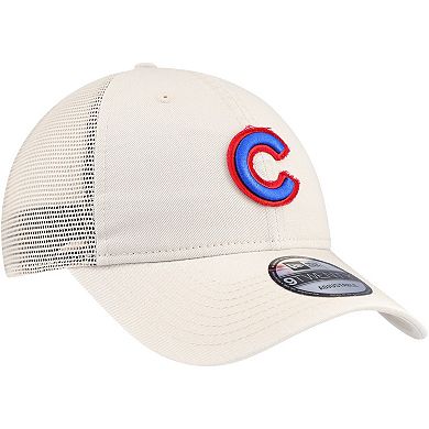 Men's New Era Stone Chicago Cubs Game Day 9TWENTY Adjustable Trucker Hat