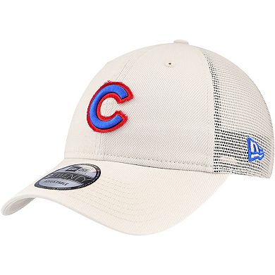 Men's New Era Stone Chicago Cubs Game Day 9TWENTY Adjustable Trucker Hat