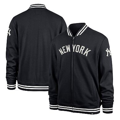 Men's '47 Navy New York Yankees Wax Pack Pro Camden Full-Zip Track Jacket