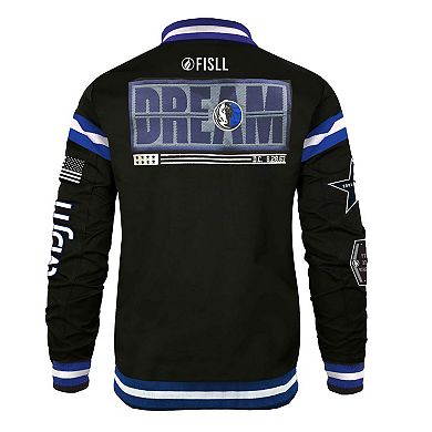 Unisex FISLL x Black History Collection  Black Dallas Mavericks Full-Snap Varsity Jacket