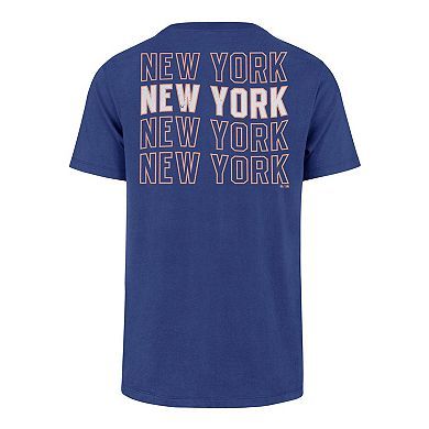 Men's '47 Royal New York Mets Hang Back Franklin T-Shirt