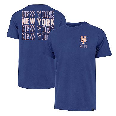 Men's '47 Royal New York Mets Hang Back Franklin T-Shirt