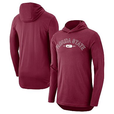 Men's Nike Garnet Florida State Seminoles Campus Performance Long Sleeve Hoodie T-Shirt