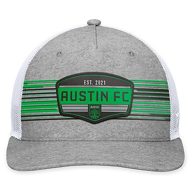 Men's Fanatics Branded Steel Austin FC Stroke Trucker Snapback Hat