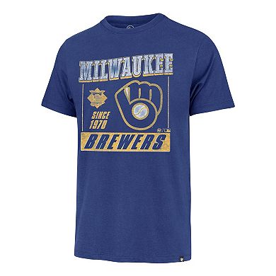 Men's '47 Royal Milwaukee Brewers Outlast Franklin T-Shirt