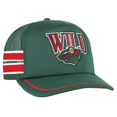 Men's '47 Green Minnesota Wild Sideband Stripes Trucker Snapback Hat