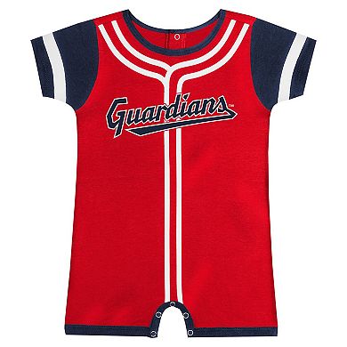 Infant Fanatics Branded Red Cleveland Guardians Fast Pitch Romper