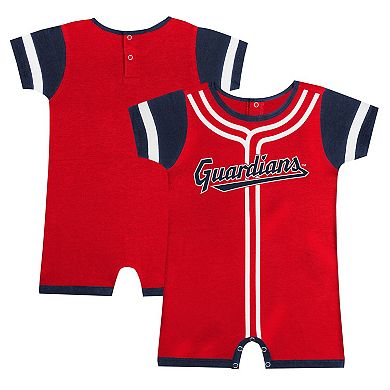 Infant Fanatics Branded Red Cleveland Guardians Fast Pitch Romper