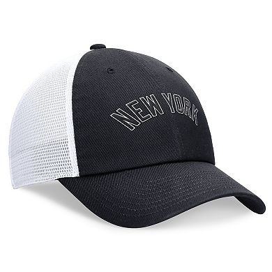 Men's Nike Navy New York Yankees Evergreen Wordmark Trucker Adjustable Hat
