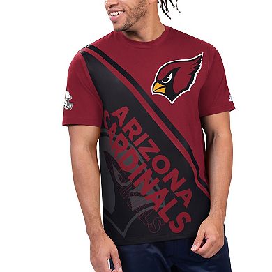 Men's Starter Cardinal/Black Arizona Cardinals Finish Line Extreme Graphic T-Shirt