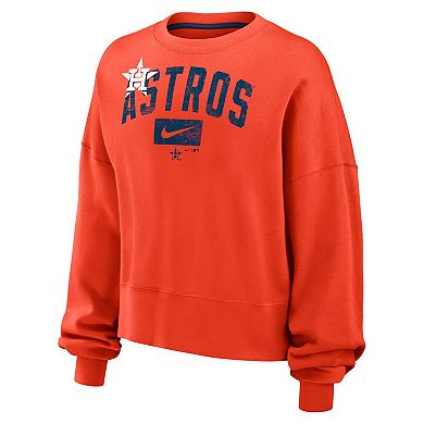 Women's Nike Orange Houston Astros Pullover Sweatshirt