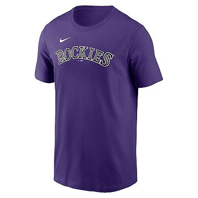 Men's Nike Charlie Blackmon Purple Colorado Rockies Fuse Name & Number T-Shirt