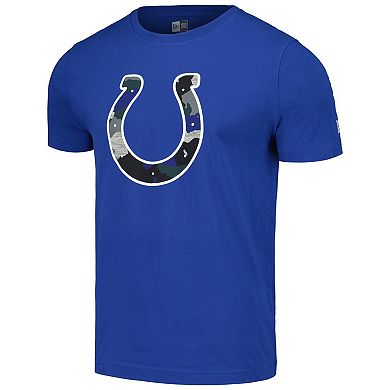 Men's New Era Royal Indianapolis Colts Camo Logo T-Shirt