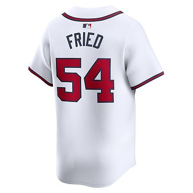 Men's Nike Max Fried White Atlanta Braves Home Limited Player Jersey