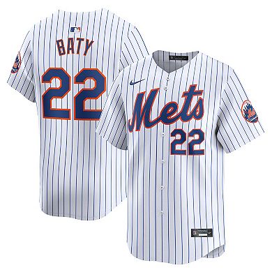 Men's Nike Brett Baty White New York Mets Home Limited Player Jersey