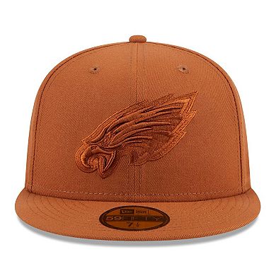 Men's  New Era Brown Philadelphia Eagles Color Pack 59FIFTY Fitted Hat