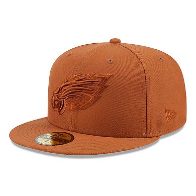 Men's  New Era Brown Philadelphia Eagles Color Pack 59FIFTY Fitted Hat