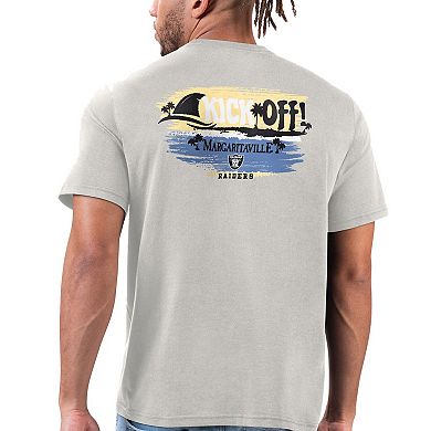 Men's Margaritaville Silver Las Vegas Raiders T-Shirt