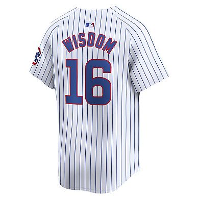 Men's Nike Patrick Wisdom White Chicago Cubs Home Limited Player Jersey