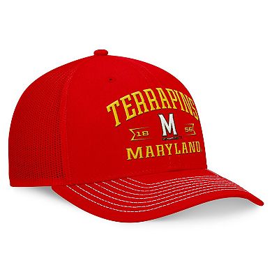 Men's Top of the World Red Maryland Terrapins Carson Trucker Adjustable Hat