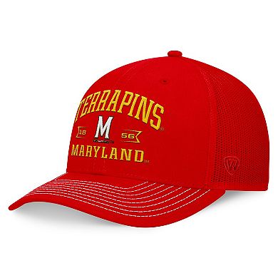 Men's Top of the World Red Maryland Terrapins Carson Trucker Adjustable Hat