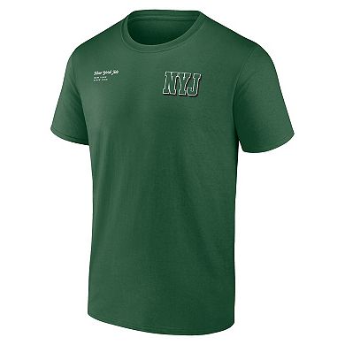 Men's Fanatics Branded Green New York Jets Split Zone T-Shirt