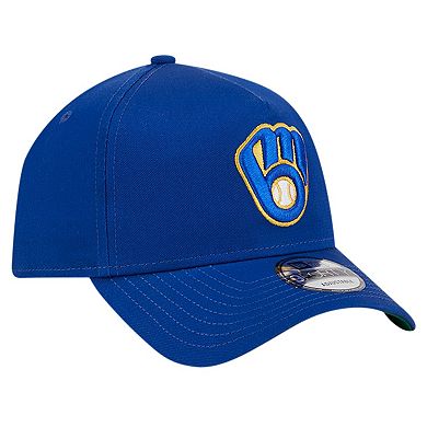 Men's New Era Royal Milwaukee Brewers Team Color A-Frame 9FORTY Adjustable Hat