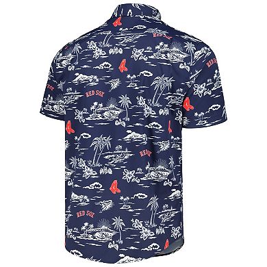 Men's Reyn Spooner Navy Boston Red Sox Cooperstown Collection Kekai Button-Down Shirt