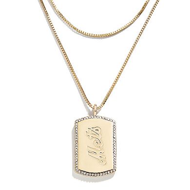 WEAR by Erin Andrews x Baublebar New York Mets Dog Tag Necklace