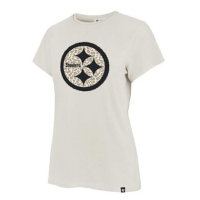 Women's '47 Cream Pittsburgh Steelers Panthera Frankie T-Shirt