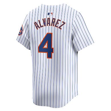 Men's Nike Francisco Alvarez White New York Mets Home Limited Player Jersey