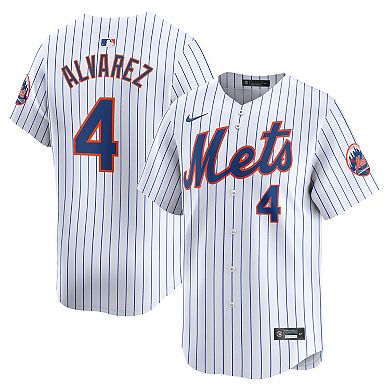 Men's Nike Francisco Alvarez White New York Mets Home Limited Player Jersey