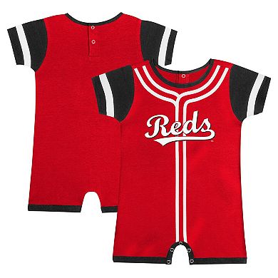 Newborn & Infant Fanatics Branded Red Cincinnati Reds Fast Pitch Romper