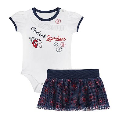 Infant Cleveland Guardians Sweet Bodysuit & Skirt Set