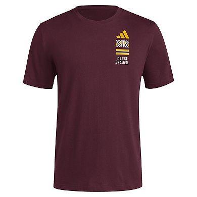 Men's adidas Maroon Arizona State Sun Devils Reverse Retro Baseball 2 Hit T-Shirt