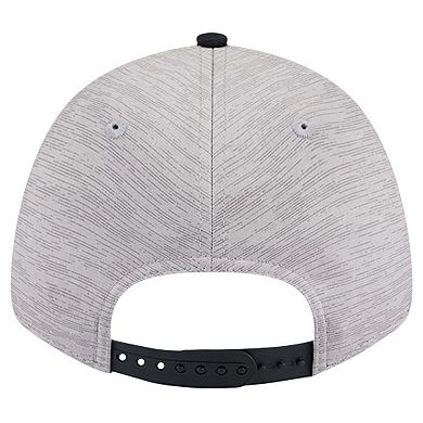 Men's New Era Heather Gray/Black Brooklyn Nets Active Digi-Tech Two-Tone 9FORTY Adjustable Hat