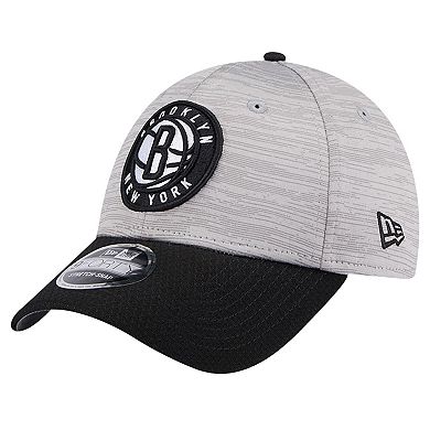 Men's New Era Heather Gray/Black Brooklyn Nets Active Digi-Tech Two-Tone 9FORTY Adjustable Hat