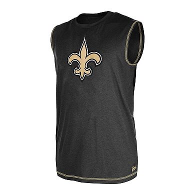 Men's New Era Black New Orleans Saints Tank Top