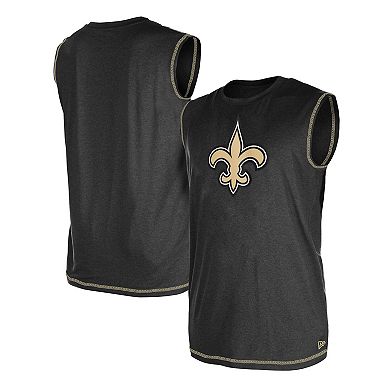 Men's New Era Black New Orleans Saints Tank Top