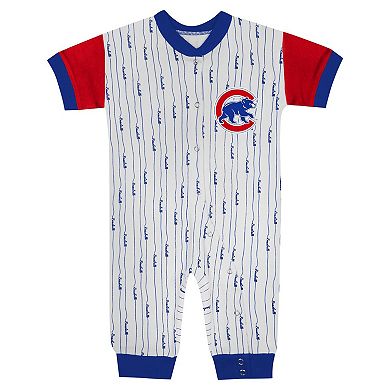 Infant Fanatics Branded White Chicago Cubs Logo Best Series Full-Snap Jumper