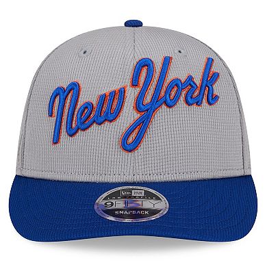 Men's New Era  Gray New York Mets 2024 Batting Practice Low Profile 9FIFTY Snapback Hat