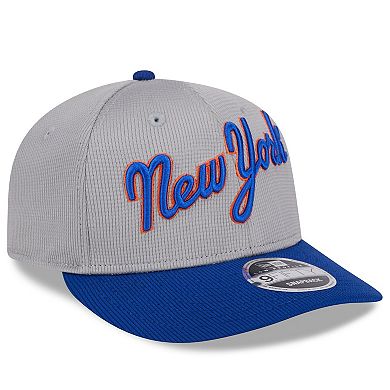 Men's New Era  Gray New York Mets 2024 Batting Practice Low Profile 9FIFTY Snapback Hat