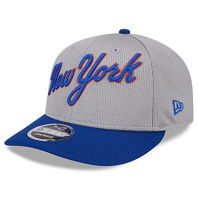 Men's New Era  Gray New York Mets 2024 Batting Practice Low Profile 9FIFTY Snapback Hat