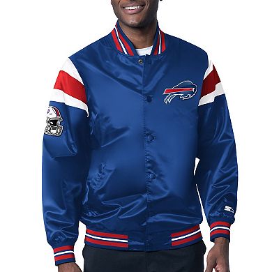 Men's Starter Royal Buffalo Bills Satin Full-Snap Varsity Jacket
