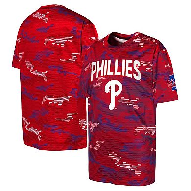 Youth Fanatics Branded Red Philadelphia Phillies Trainer Tech T-Shirt