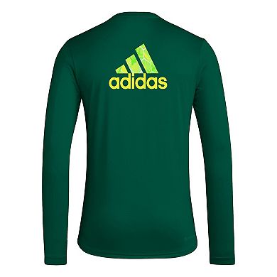 Men's adidas Green Portland Timbers Local Pop AEROREADY Long Sleeve T-Shirt